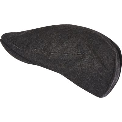Grey flat cap